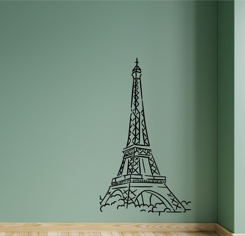 Eiffel Tower Wall Decal Tour Eiffel Vinyl Wall Sticker Wall - Etsy