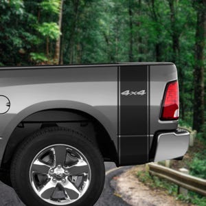 Truck Bed Stripe Vinyl Decal, Fits 4x4 Off Road Rear Bed Sticker Graphics Removable Vinyl Racing Rally Sports