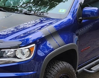 Hood Fender Stripes Vinyl Decals, Car TruckDecal Sticker Graphics, Removable vinyl Hash Marks
