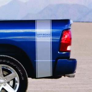 Any Truck Rear Bed Vinyl Decal Stripes, 4x4 Racing Stickers, Off Road Removable Art