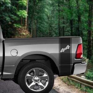 Truck Bed Stripe Vinyl Decal, Fits 4x4 Off Road Rear Bed Sticker Graphics Removable Vinyl Racing Rally Sports