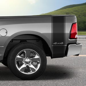 Truck Bed Stripe Vinyl Decal, Fits 4x4 Off Road Rear Bed Sticker Graphics Removable Vinyl Racing Rally Sport