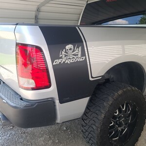 2-Pack Skull & Crossbones 4x4 Decals - Large 11.75"x9.75" Bed Panel Stickers For Trucks 11 thumbnail image
