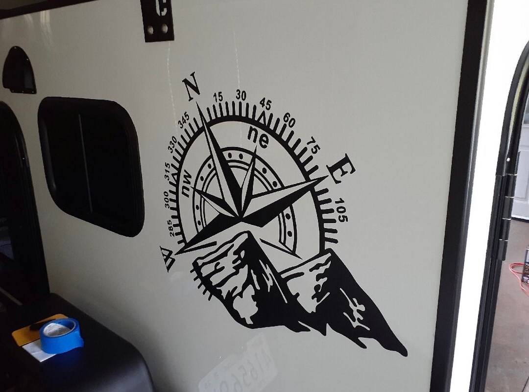 Compass Rose Vinyl Decal Wall Sticker - Etsy