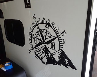 Compass Rose Vinyl Decal Wall Sticker