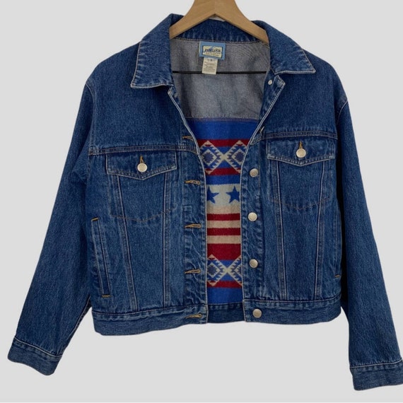 Vintage 90s Pendleton Originals Denim Jacket with… - image 2