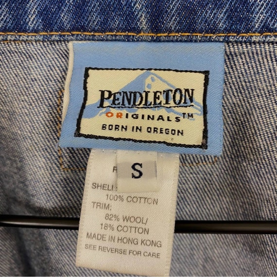 Vintage 90s Pendleton Originals Denim Jacket with… - image 10