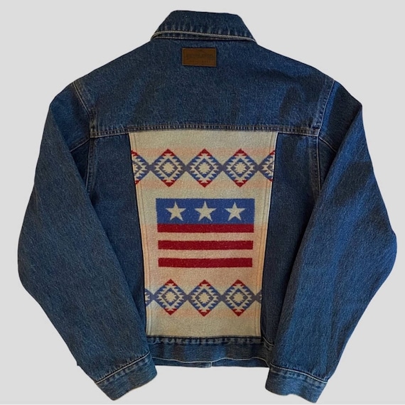 Vintage 90s Pendleton Originals Denim Jacket with… - image 1
