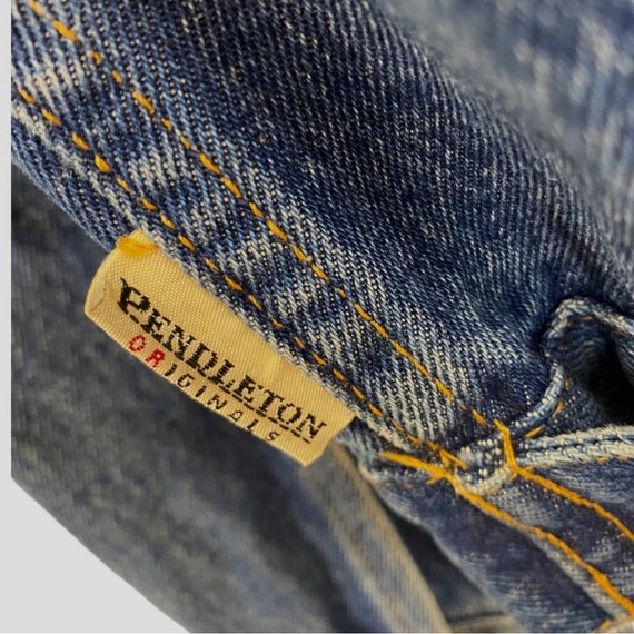 Vintage 90s Pendleton Originals Denim Jacket with… - image 6