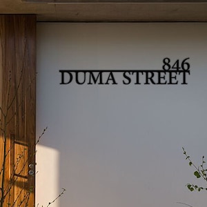 Custom Monogram Street Number Metal Sign, Personalized Metal House Name Sign, Unique Family Name Sign, New House Family Name Metal Sign