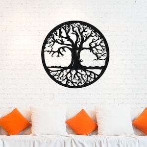 Tree Of Life Metal Wall Art, Livingroom Wall Decor, Unique Biryhday Gift, Yoga Room Metal Wall Art, Boho Style Gift, Christmas Gift for Her