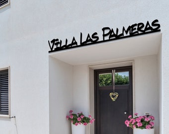 Personalized Metal Family Name Sign - Custom Villa Cottage Decor