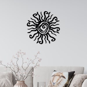 Wacky Sun Metal Wall Art, Unique Sun Metal Wall Decor, Porch Metal Wall Art, Unique Birthday Gift, Best Anniversary Gift, Gift For Family
