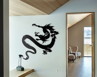 Dragon Metal Wall Decor,Wall Hanging Metal Art,Modern Wall Art,Home Decor,Living Room Wall Art,Housewarming Party Gift,Wall Decoration,