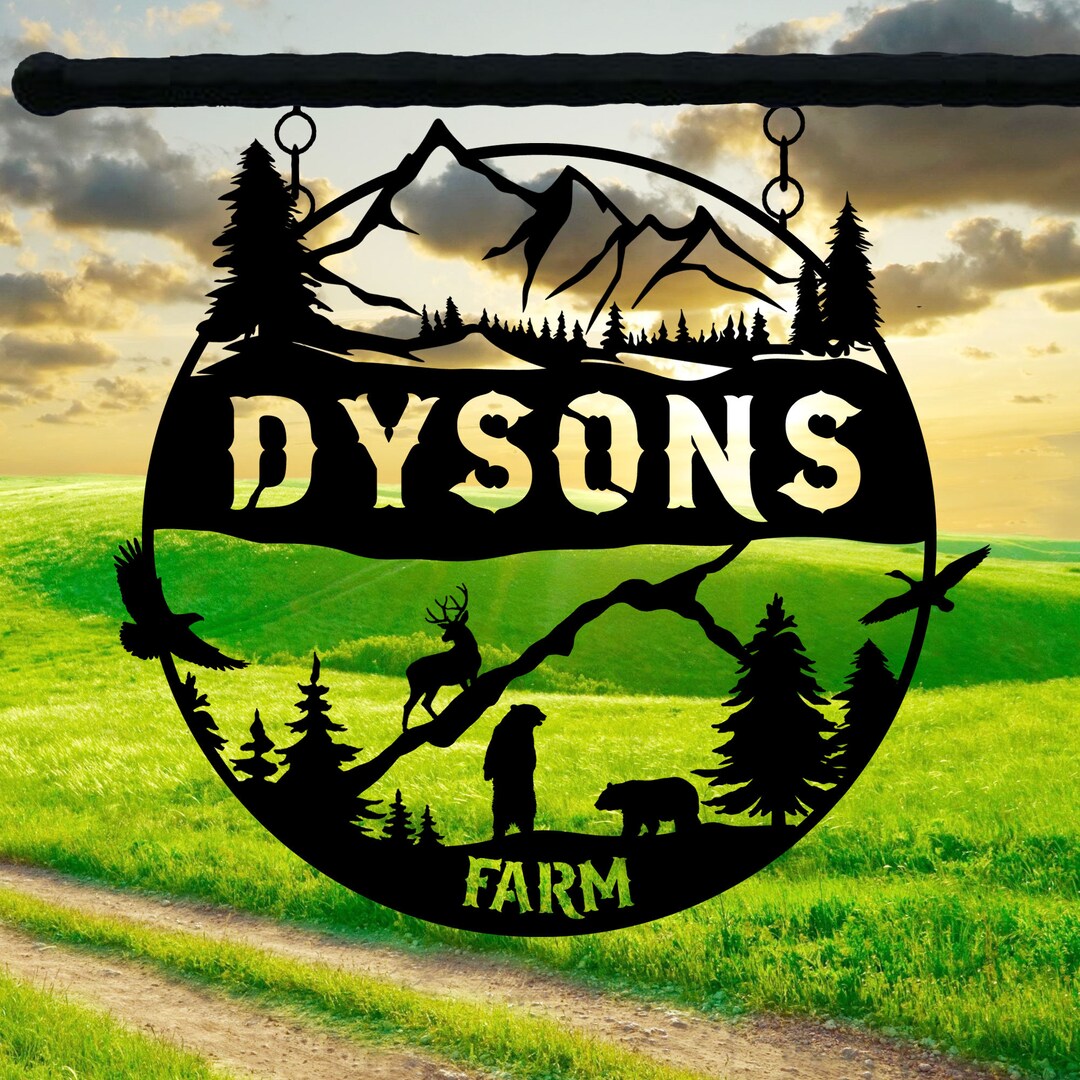 Personalized Ranch Metal Sign: Custom Farmhouse Outdoor Wall Art - Etsy