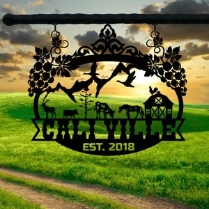 Personalized Farm House Metal Sign, Custom Metal Ranch House Sign, Custom Cottage Name Sign, Unique Family Memory Gift, Mill House Farm Sign