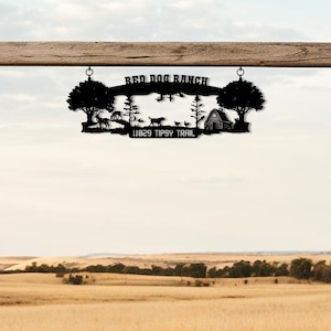Personalized Ranch Metal Sign - Custom Farmhouse Sign - Anniversary ...