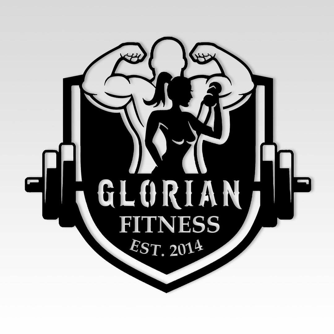 Customized Metal Gym Name Sign Personalized Sports Room Wall Etsy