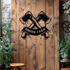 Personalisiertes Holz Werkstatt Metall Schild: Rustikales Garagen Dekor