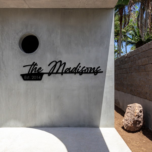 Personalisierte Metall Familien Name Zeichen - Einzigartige Villa Eintrag Dekor - Einzigartiges Weihnachtsgeschenk