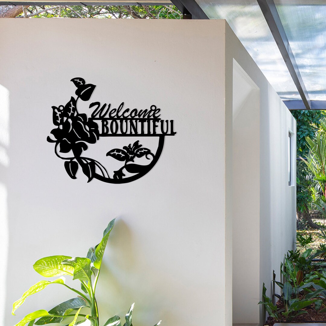 Custom Personalized Garden Metal Sign - Gift Idea For Family