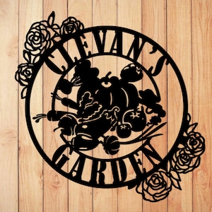 Custom Name Garden Sign, Metal Garden Sign, Outdoor Decor, Metal Yard Art, Metal Garden Stake, Metal Wall Art, Metal Name Sign