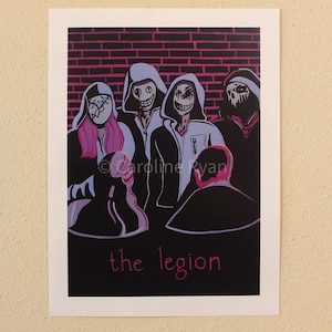 Dead By Daylight The Legion Frank, Julie, Susie, and Joey DBD Gouache Painting Fan Art Print