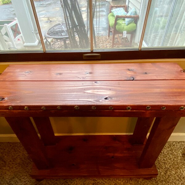 Cedar End Table Etsy