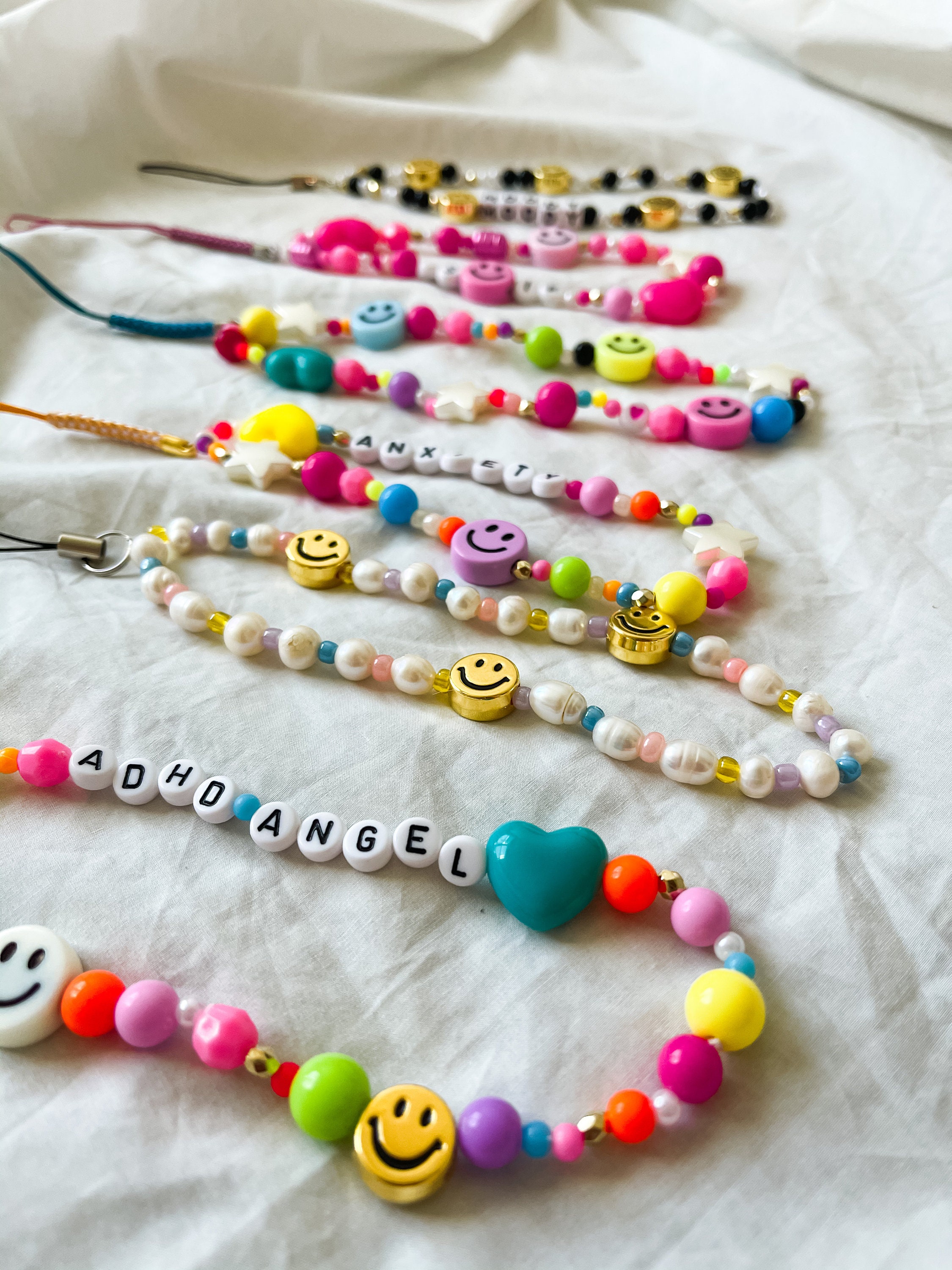 Phone Charm Strap Beaded Phone Strap Etsy