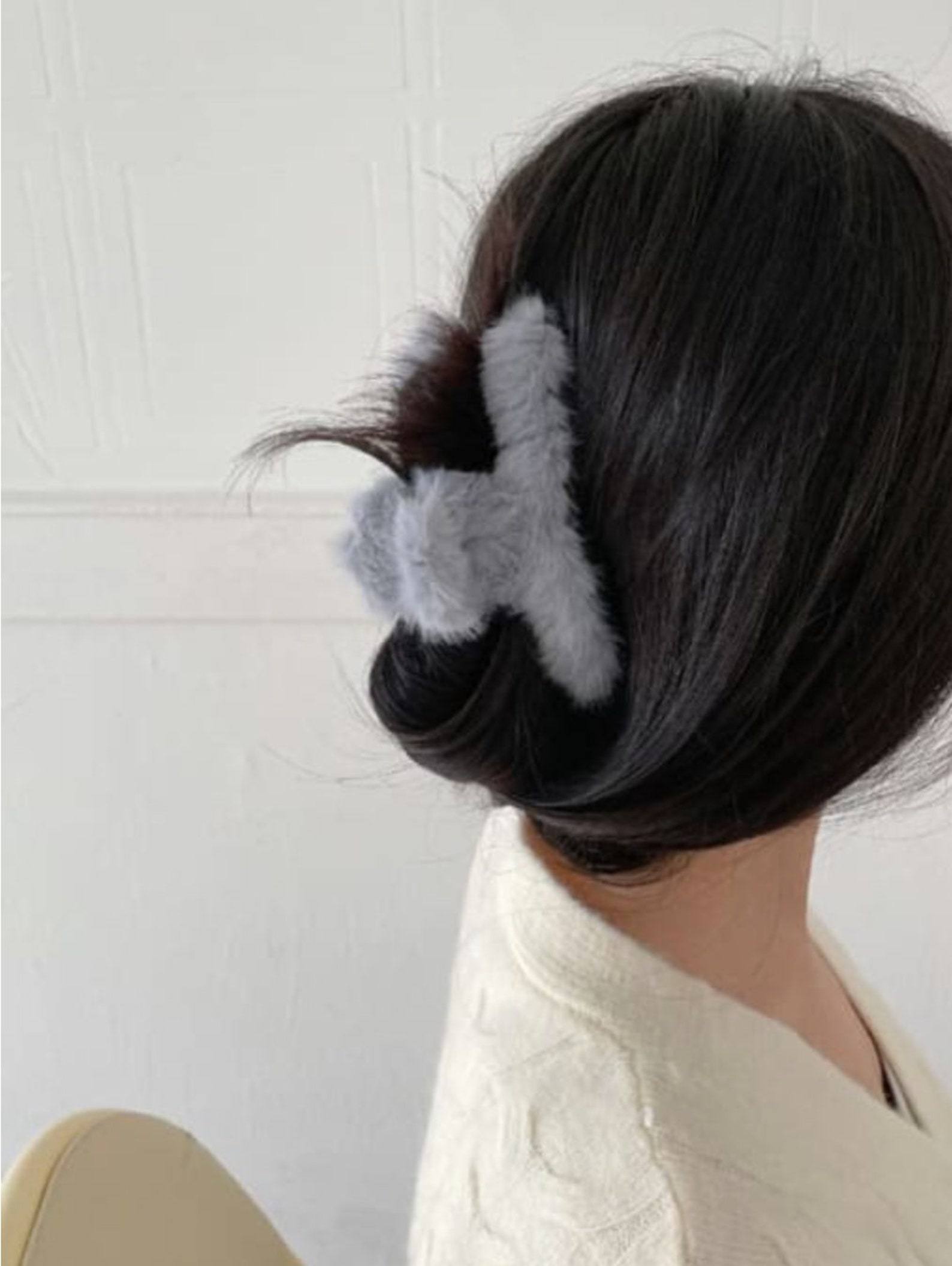 Fuzzy Hair Clip Etsy