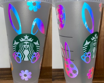 Holographic personalized kids Easter cups