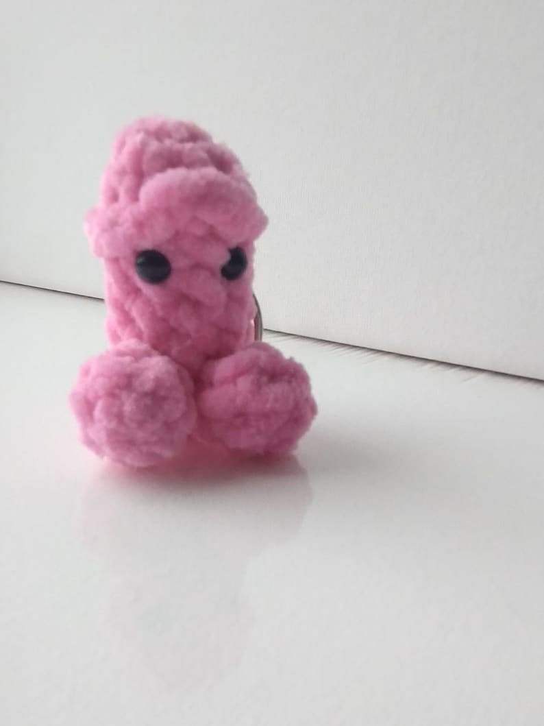 Phallic Keychains Plush Crochet Willy Keychain - Etsy