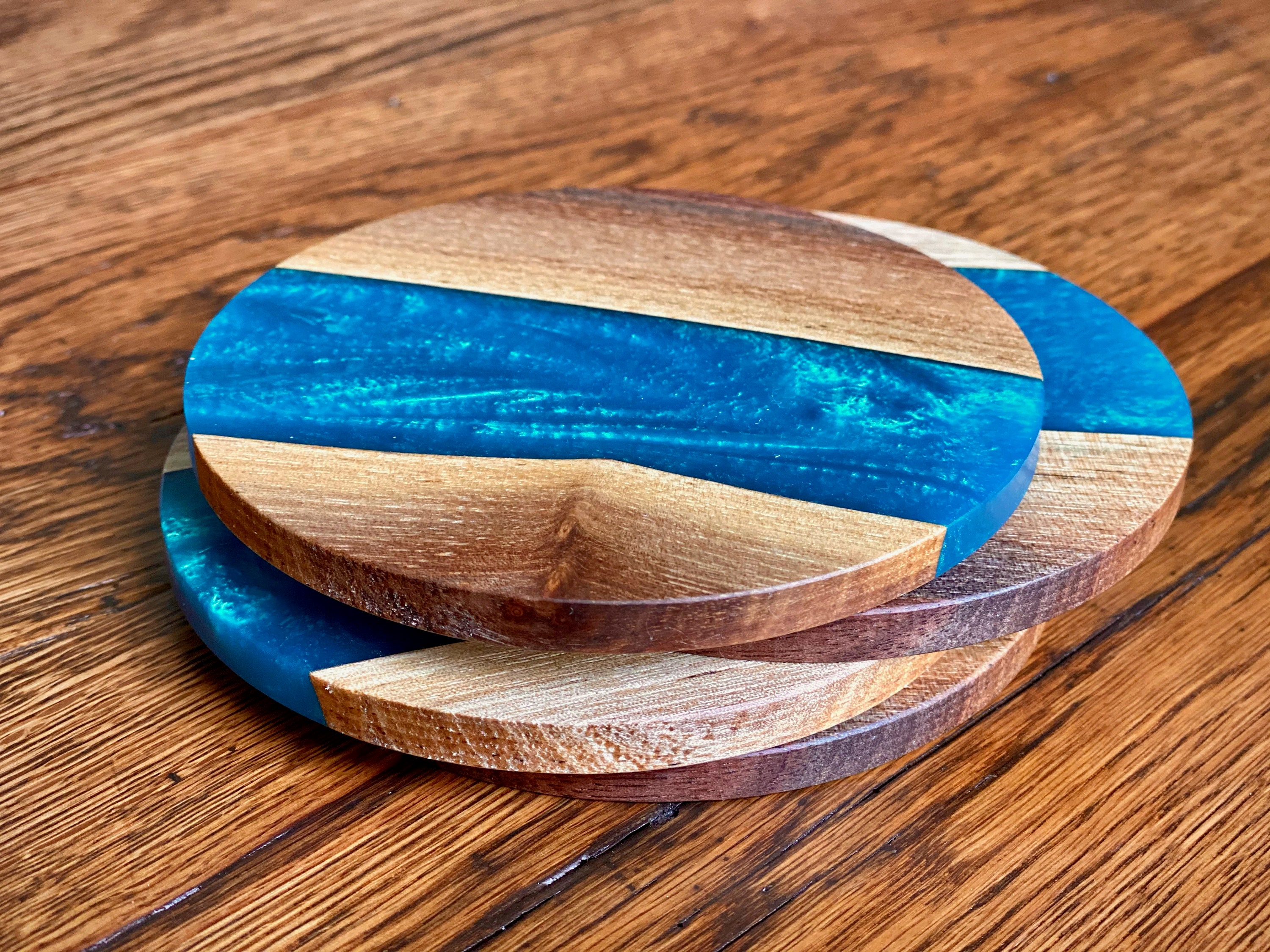 Epoxy River Coasters Hardwood Coasters Wedding Gifts House Etsy