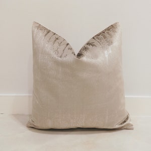 Beige Velvet Pillow Cover, Velvet Pillows, Decorative Pillow, Throw Pillow Cover, Cushion Case, Double Sided Velvet Pillow Cover in Beige