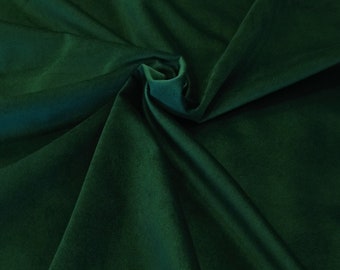 Luxury Emerald Green Velvet Upholstery Fabric - 55" Wide