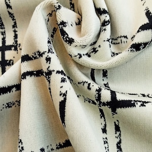 Luxury Black Cream Velvet Fabric , Upholstery Velvet Fabric, Velvet Fabric By The Yard, Velvet Fabric By The Meter, Furniture Curtain Fabric