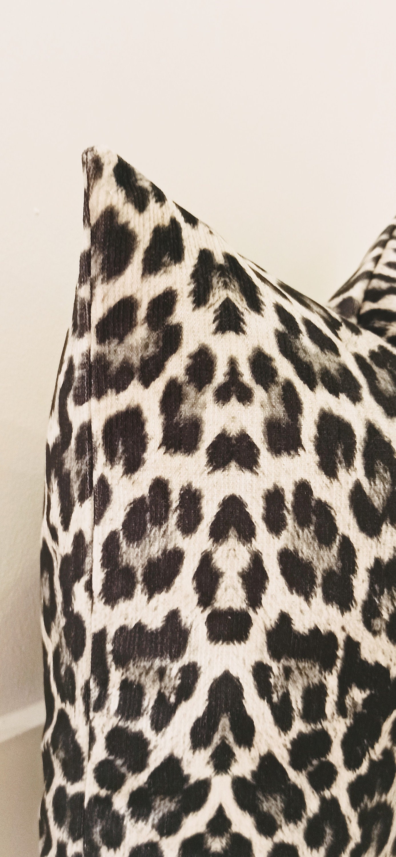 Gray Animal Print Velvet Pillow Cover Cheetah Pattern Pillow Etsy