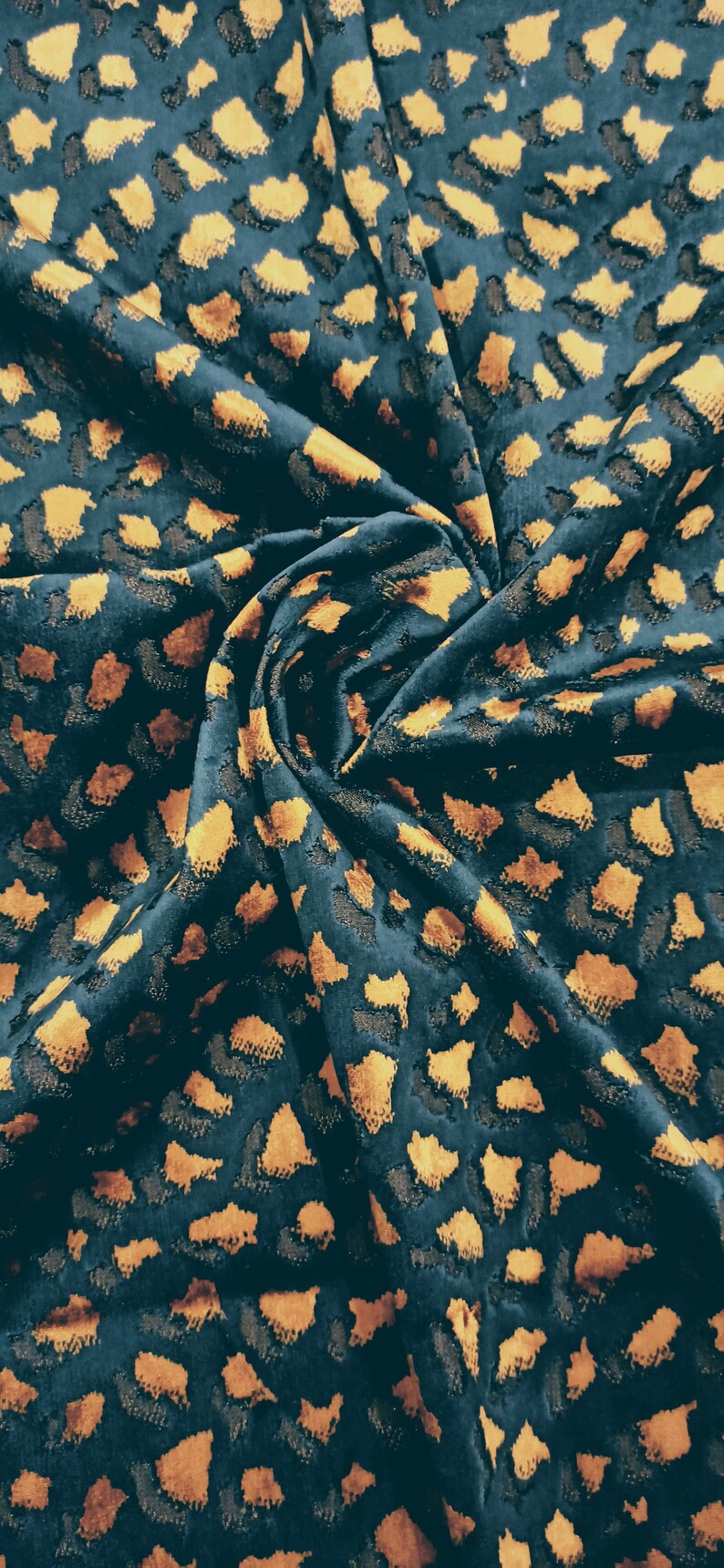 Luxury Peacock Blue Velvet Fabric Upholstery Velvet Fabric Etsy