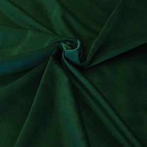 Swatch Luxury Dark Emerald Upholstery Velvet Fabric, Green Fabric, Velvet Fabric By The Yard, Velvet Fabric By The Meter, Furniture Fabric