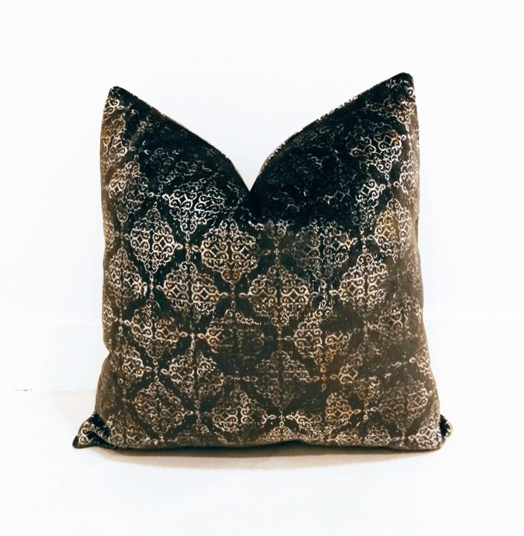 Dark Grey Velvet Pillow Cover Velvet Pillows Decorative Etsy