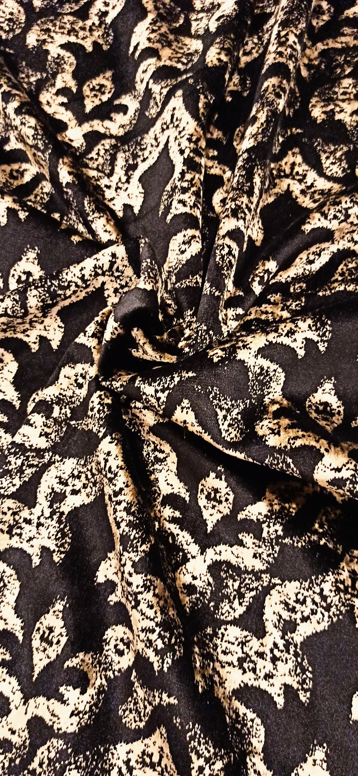 Luxury Black Gold Velvet Fabric Upholstery Velvet Fabric | Etsy