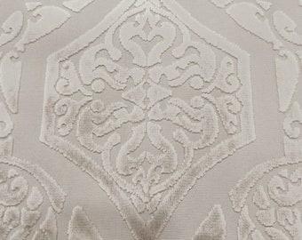 Light Beige Velvet Upholstery Fabric Swatch