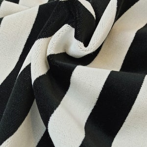 Luxury Black White Velvet Fabric , Upholstery Velvet Fabric, Velvet ...