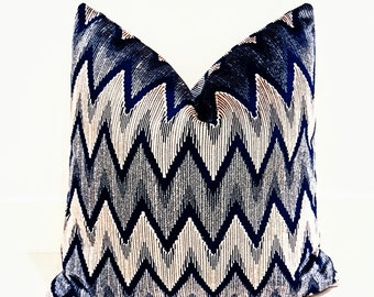 ネイビーブルーベルベット枕カバー：装飾用クッション - Etsy 日本