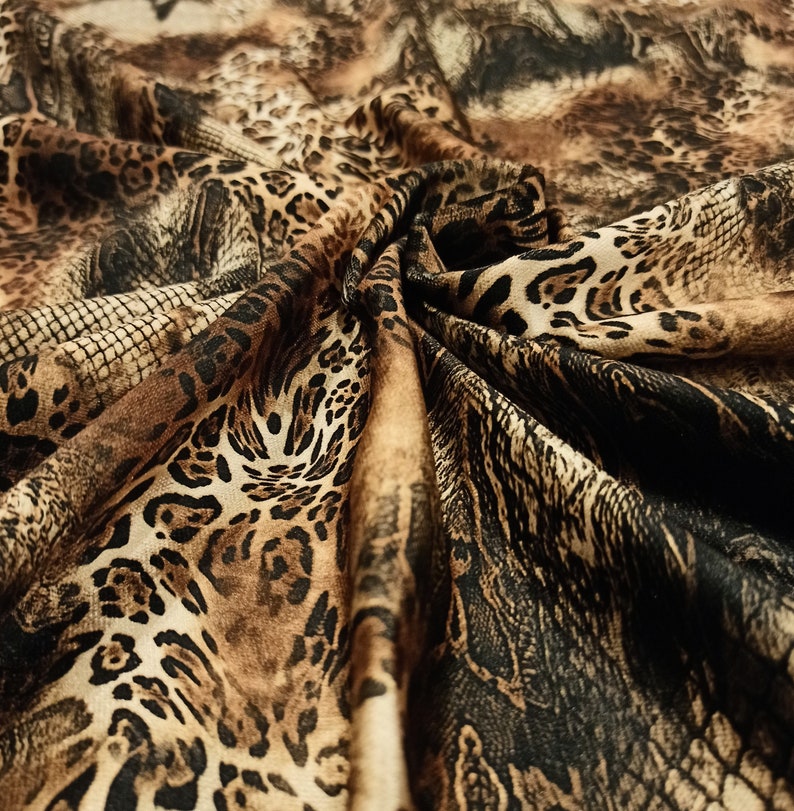 Sample Luxury Animal Print Upholstery Velvet Fabric Velvet Etsy