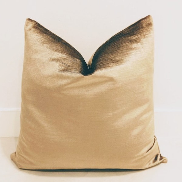 Bronze Velvet Pillow Cover, Velvet Pillows, Decorative Pillow, Throw Pillow Cover, Cushion Case, Double Sided Velvet Pillow Cover in Bronze
