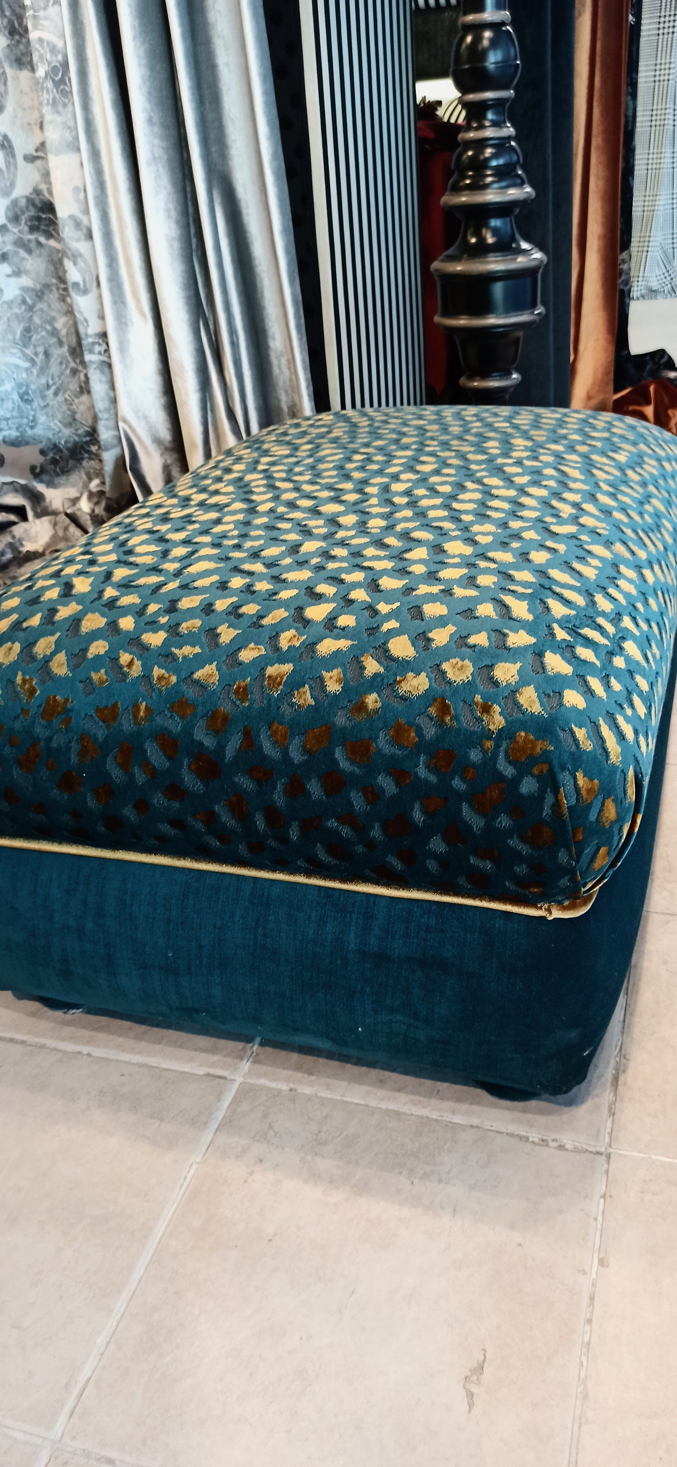 Luxury Peacock Blue Velvet Fabric Upholstery Velvet Fabric Etsy UK