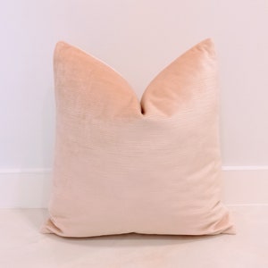 Powder Pink Velvet Pillow Cover: Double-Sided Decorative Cushion