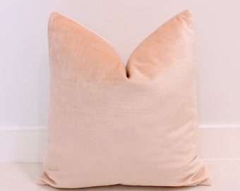 Powder Pink Velvet Pillow Cover: Double-Sided Decorative Cushion