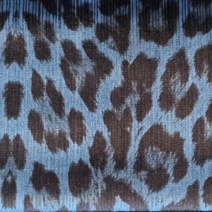 Tissu velours bleu de luxe à motif animal, tissu velours d'ameublement, tissu par mètre, tissu au mètre, tissu guépard léopard